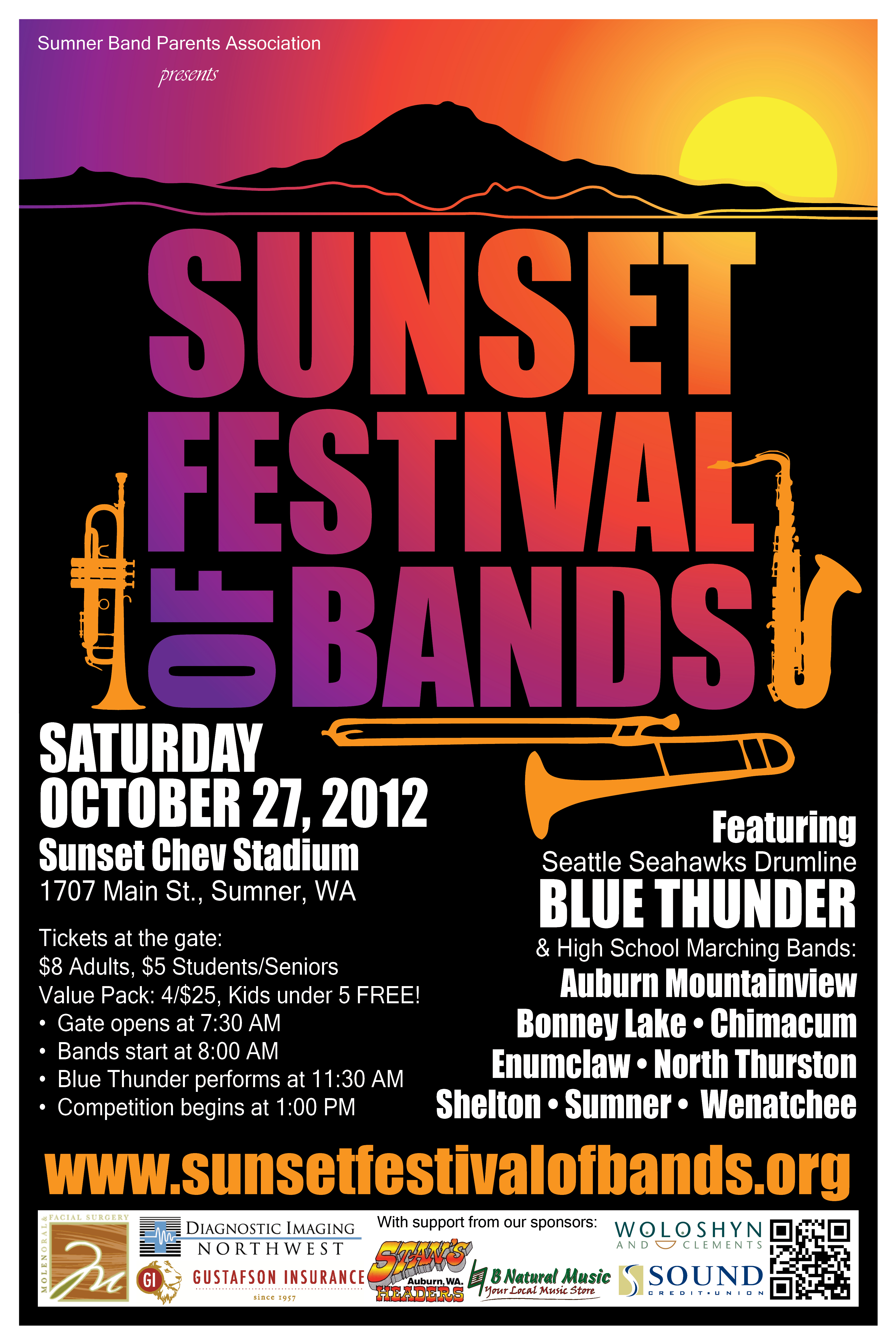 Sunset Festival of Bands Past Posters